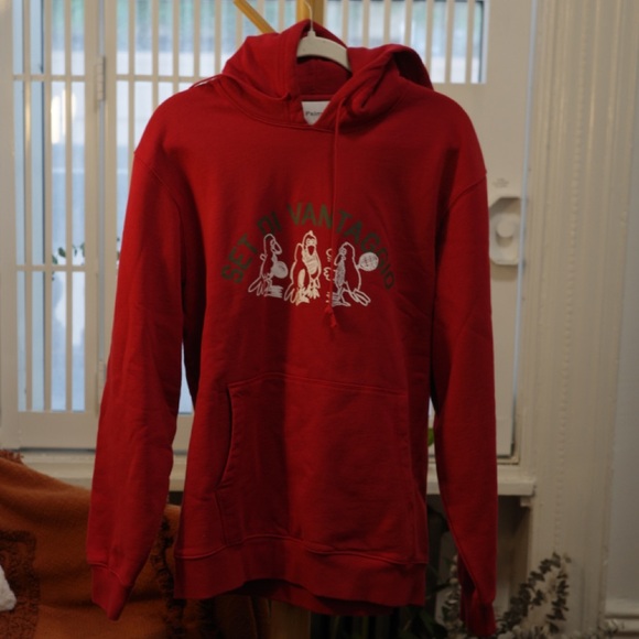 Palmes Men Vantaggio Hooded Sweatshirt 'Red' - Picture 2 of 11